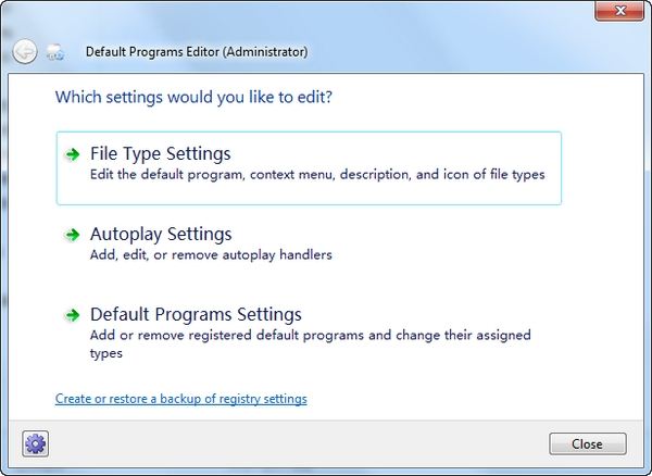 系统文件设置工具(Default Programs Editor)