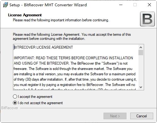 MHT文件转换工具BitRecover MHT Converter