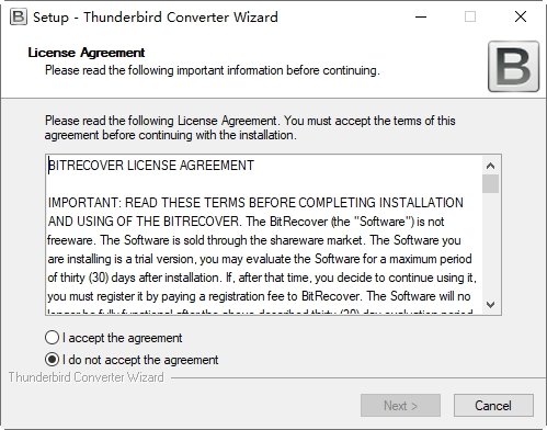 Thunderbird格式转换BitRecover Thunderbird Converter