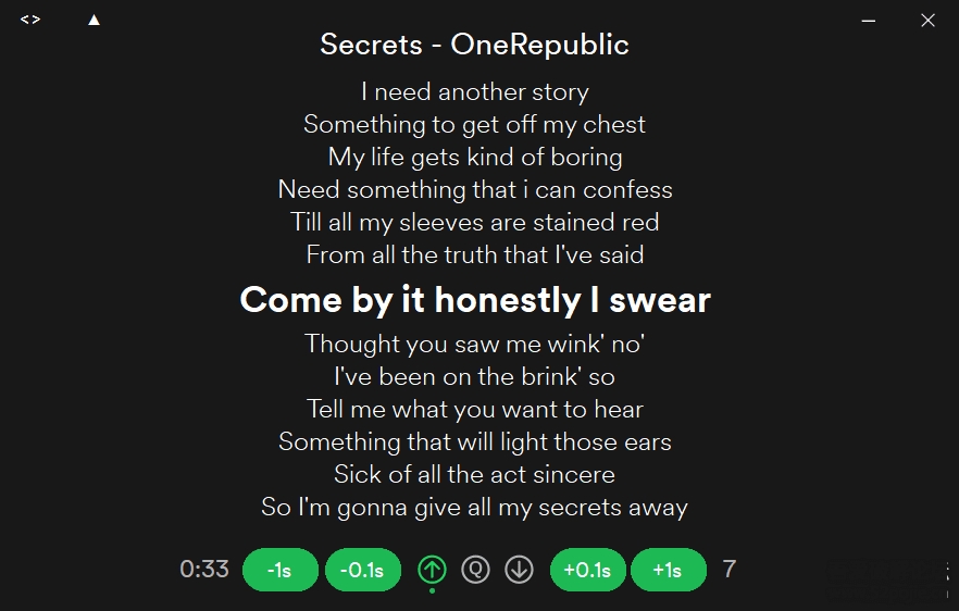 Spotify Lyrics(为Spotify提供“滚动”歌词)
